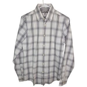 Express Nwt Men's Fitted Plaid Button up Dress Shirt Size Xs 13-13.5